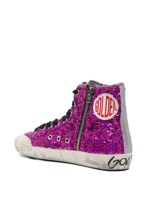 Golden Goose Francy Penstar sequinned sneakers - Purple