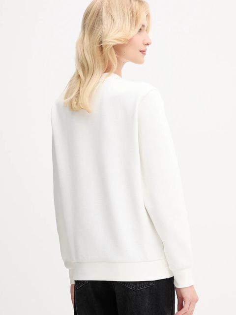 Lacoste bluza damska kolor beżowy z aplikacją SF8006