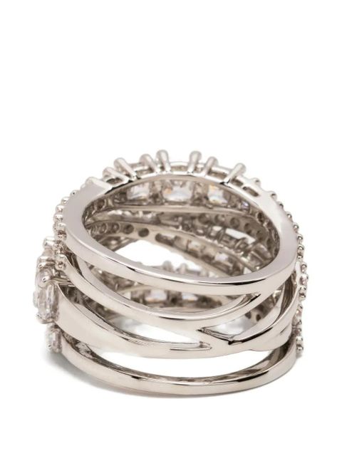 Swarovski Hyperbola crystal-embellished ring - Silver