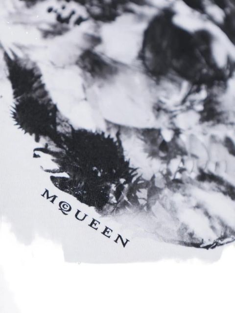 Alexander McQueen floral skull T-shirt - White