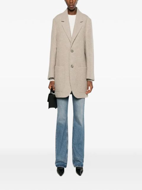 AMI Paris bouclé coat - Neutrals