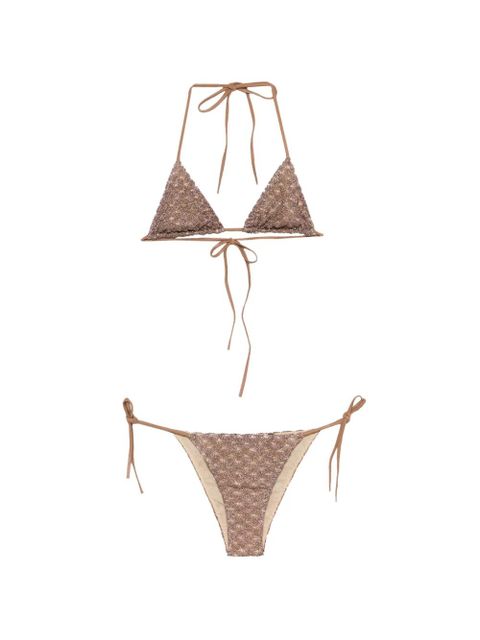 Missoni beaded triangle bikini - Brown - zdjęcie produktu nr 1