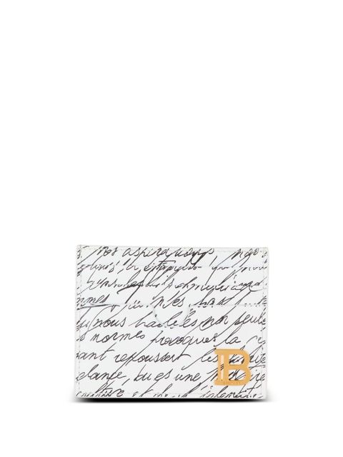 Balmain B-Buzz Love Letter cardholder - White