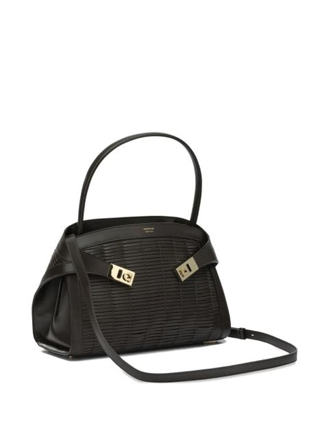 Ferragamo Hug Soft woven-design tote bag - Brown