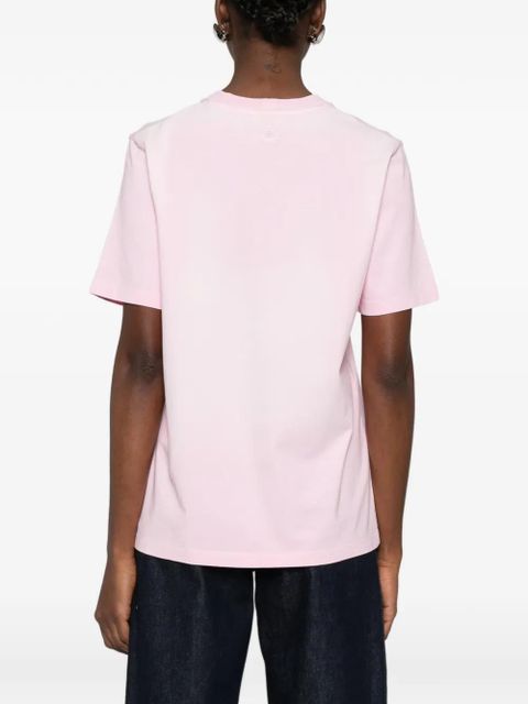 Maje embroidery cotton T-shirt - Pink