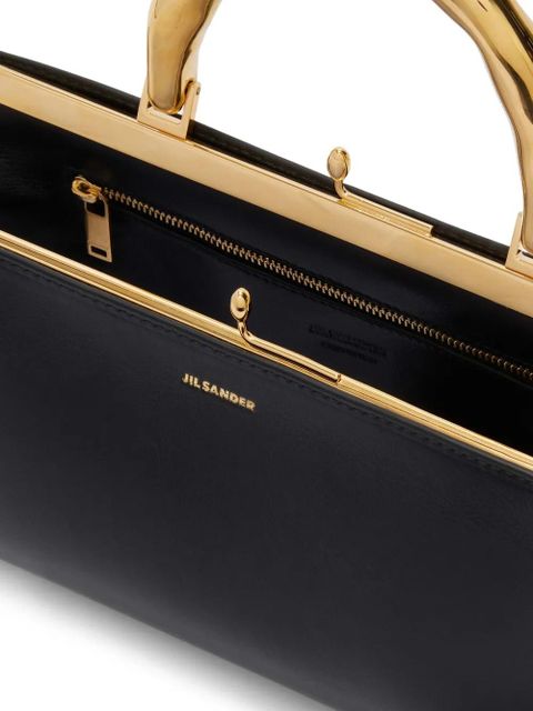 Jil Sander Goji small leather clutch bag - Black