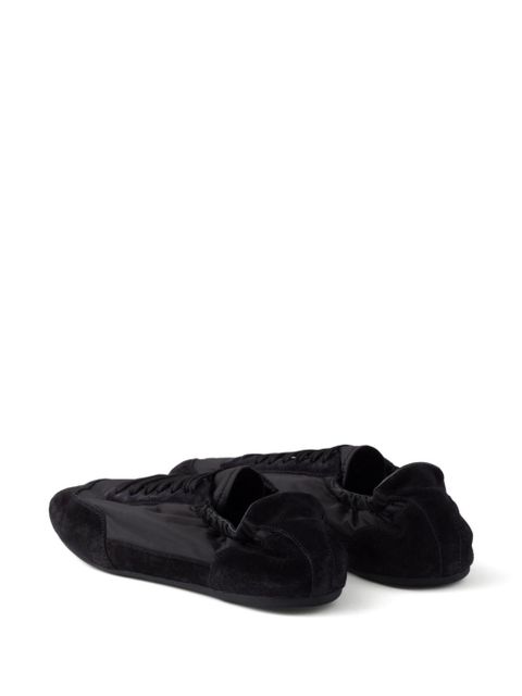 Prada Collapse Re-Nylon suede sneakers - Black