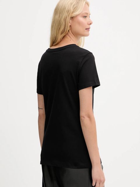 Armani Exchange t-shirt bawełniany damski kolor czarny XW001366 AF10356