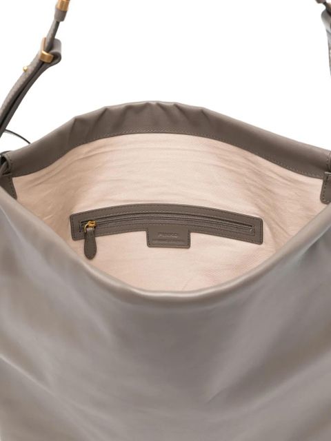 PINKO logo-plaque tote bag - Brown