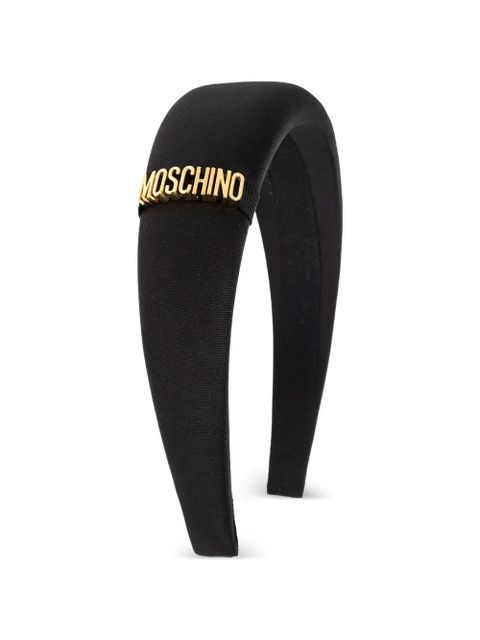 Moschino logo-plaque hair headband - Black - zdjęcie produktu nr 1