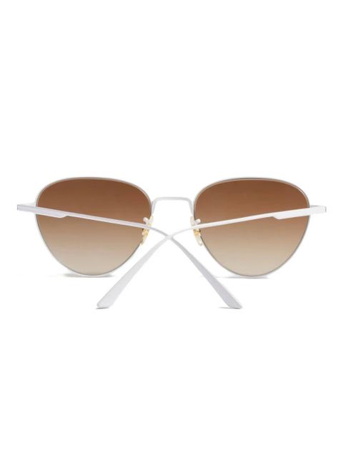 KHAITE metal geometric glasses - Silver