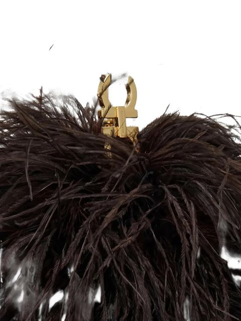 Ferragamo mini feather tote bag - Brown