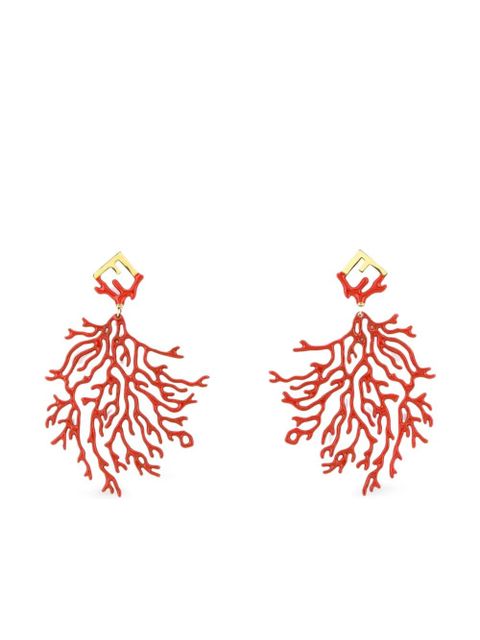 FENDI Forever Fendi coral earrings - Red - zdjęcie produktu nr 1
