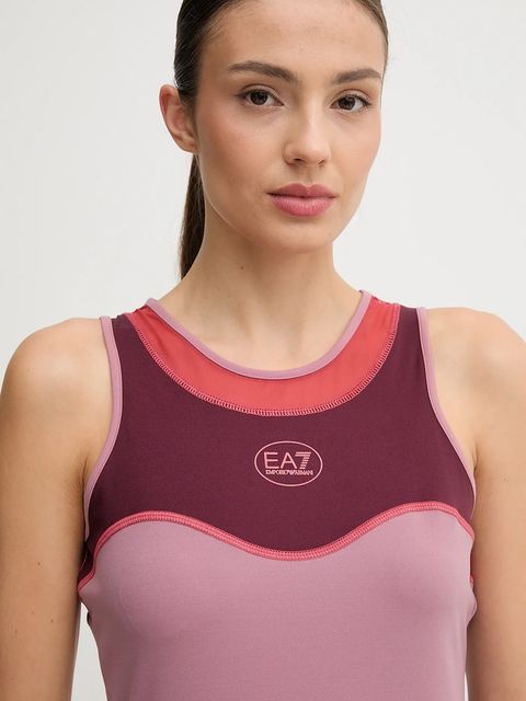 EA7 Emporio Armani top treningowy kolor różowy AF19155.7W000556
