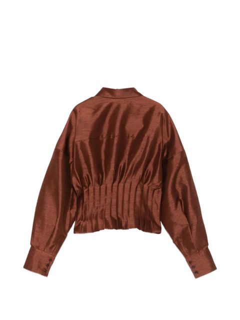 SHUSHU/TONG pleated-waist shirt - Brown - zdjęcie produktu nr 2