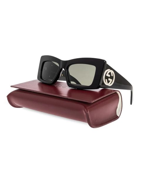 Gucci Eyewear logo-plaque sunglasses - Black
