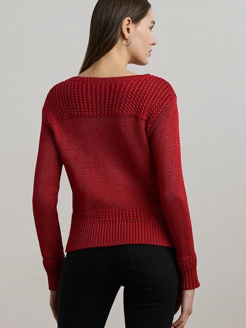 Lauren Ralph Lauren sweter damski kolor czerwony