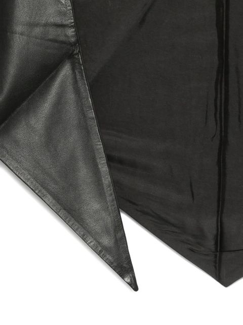 LEMAIRE triangle leather scarf - Black - zdjęcie produktu nr 2