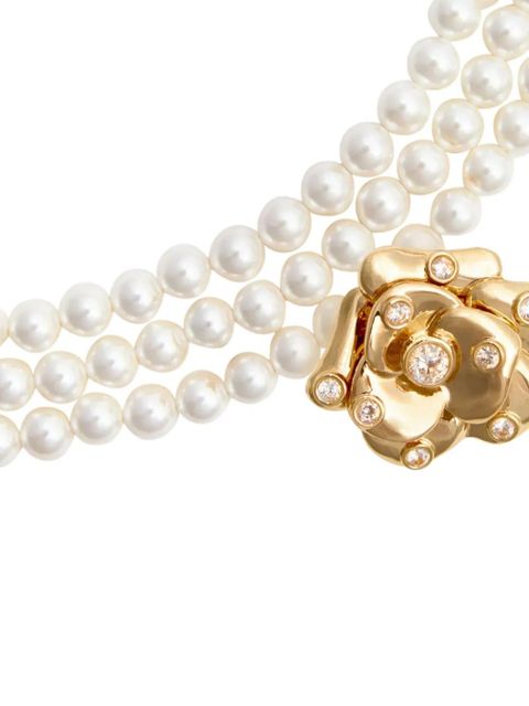 Self-Portrait pearl choker - White - zdjęcie produktu nr 2