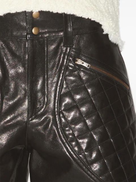 ISABEL MARANT Candice leather shorts - Black - zdjęcie produktu nr 2
