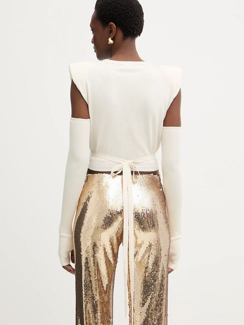 Haveone kamizelka damski kolor beżowy lekki MFP-P160