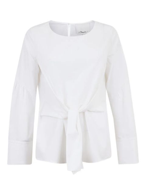 3.1 Phillip Lim tie-front blouse - WHITE - zdjęcie produktu nr 1
