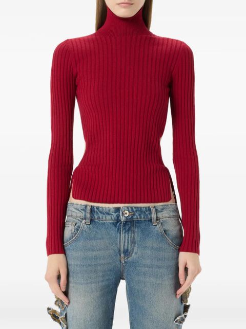 Blumarine ribbed-knit sweater - Red