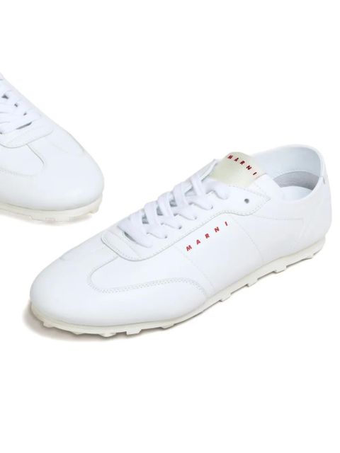 Marni leather lace-up sneakers - White - zdjęcie produktu nr 2