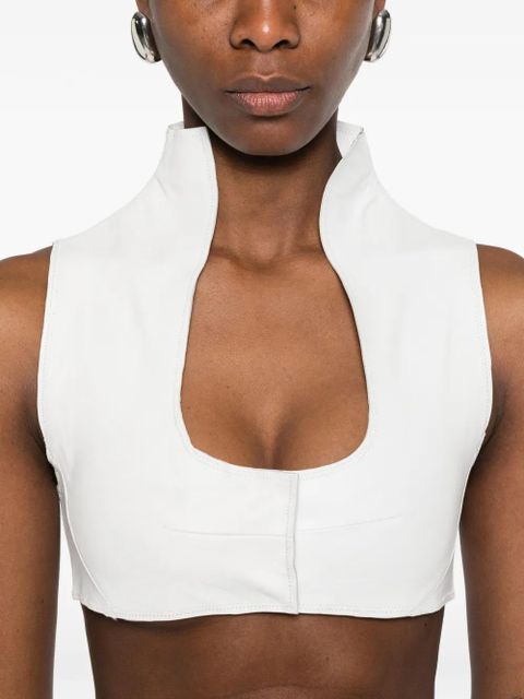 Gimaguas leather top - White