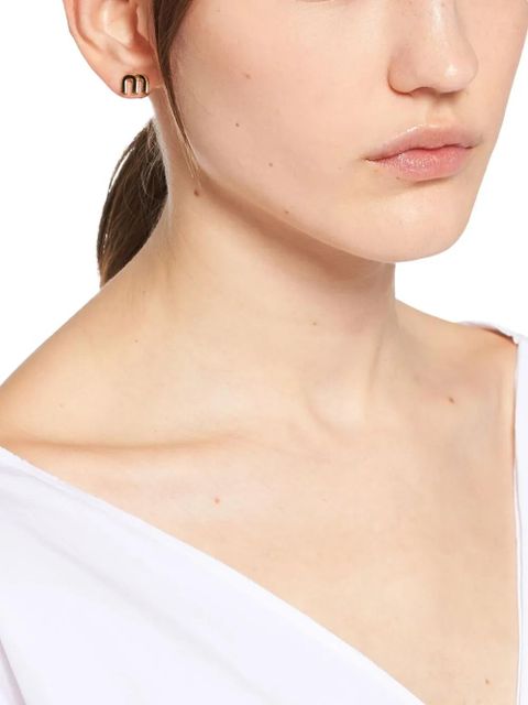 Miu Miu enameled earrings - Gold