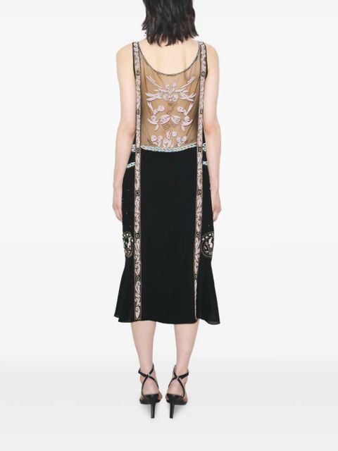 Tory Burch embellished mesh dress - Black