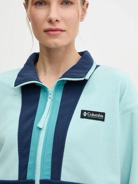 Columbia bluza polarowa Backbowl II FZ Fleece kolor turkusowy wzorzysta 2092163