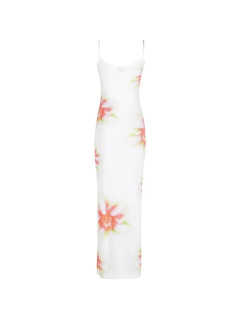 Casablanca The Glitch Orchid floral-print ribbed maxi dress - White - zdjęcie produktu nr 2