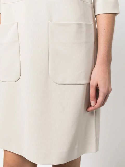 Max Mara patch-pocket shift dress - Neutrals