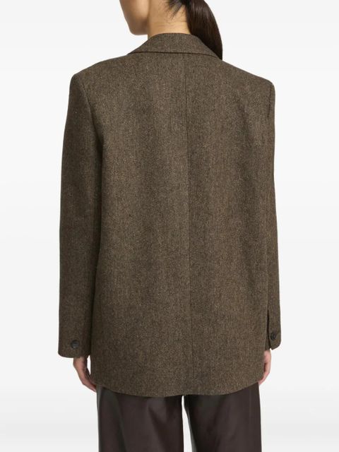 Yves Salomon single-breasted blazer - Brown