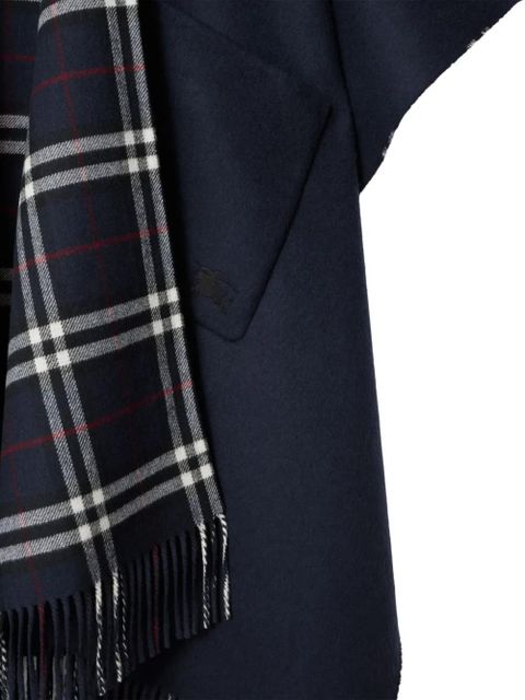 Burberry Check-pattern reversible cape - Blue