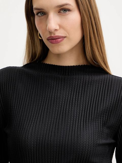 BOSS bluzka damska kolor czarny gładka 50548647