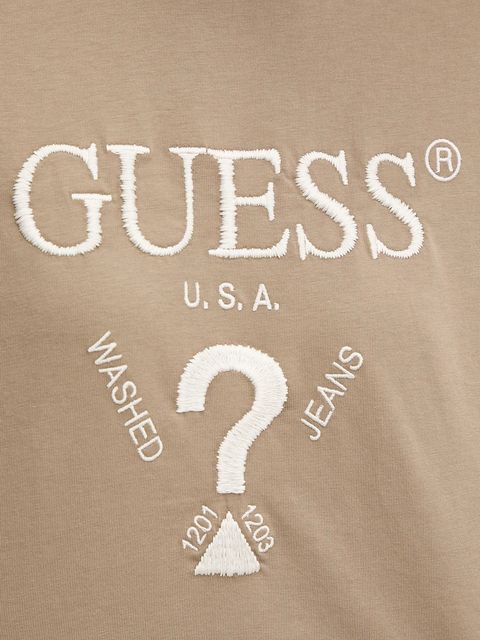 Guess t-shirt bawełniany FILANTA damski kolor beżowy V5GI18 I3Z14