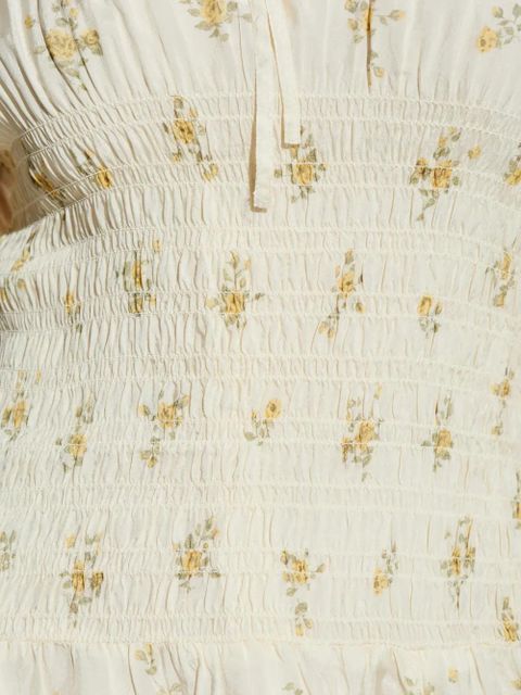 GANNI floral-print maxi dress - White