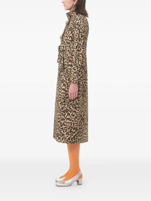 Valentino Garavani cloth coat in animalier print - Neutrals