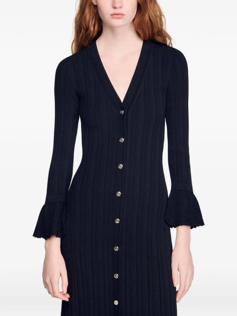 SANDRO midi knit dress - Black