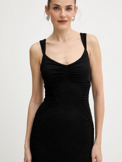 Guess sukienka CAITLYN kolor czarny midi dopasowana W5BK17 KB7V2