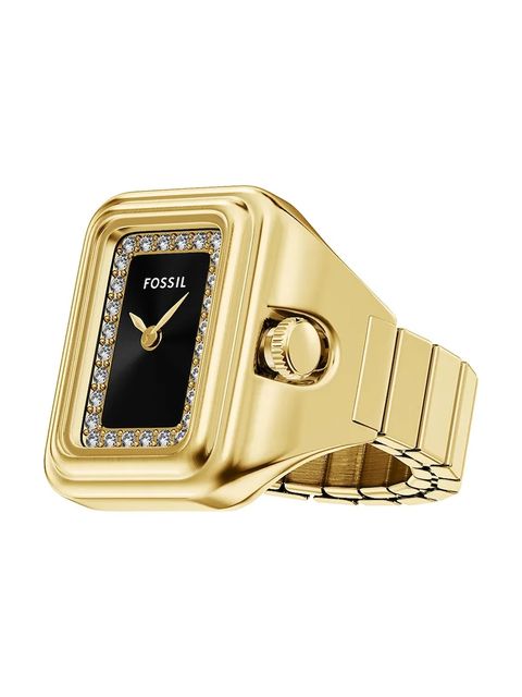 Fossil pierścionek z zegarkiem damski kolor złoty ES5447 - zdjęcie produktu nr 1