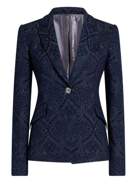 ETRO jacquard paisley blazer - Blue - zdjęcie produktu nr 1