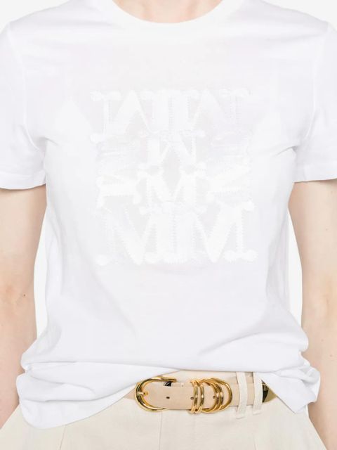 Max Mara logo-detail short-sleeve T-shirt - White