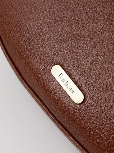 Barbour torebka skórzana kolor brązowy LBA0507