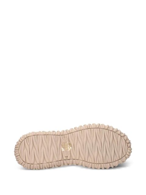 Miu Miu rhinestone-embellished slip-on sneakers - Neutrals