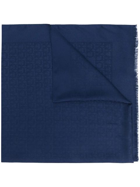 Ferragamo Gancini print scarf - Blue - zdjęcie produktu nr 1
