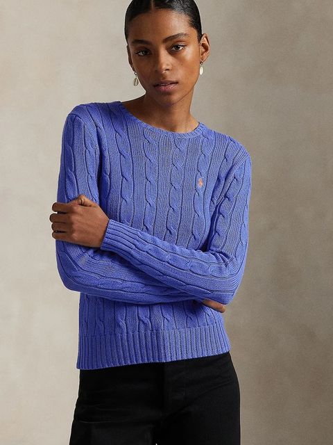 Polo Ralph Lauren sweter bawełniany damski kolor niebieski 211971869 - zdjęcie produktu nr 1