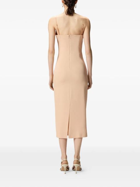 PINKO Carruba embellished ruched dress - Neutrals